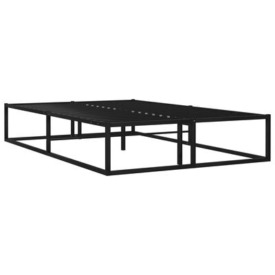 vidaXL Cadre de lit sans matelas noir métal 120x200 cm