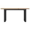 vidaXL Table basse cadre en O 90x40x45,5cm bois de pin massif et acier