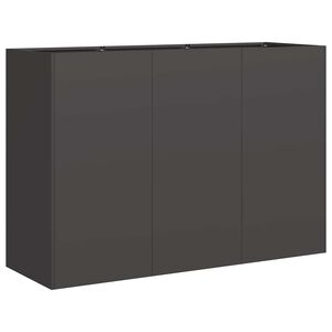 vidaXL Jardini&egrave;re noir 120x40x80 cm acier lamin&eacute; &agrave; froid