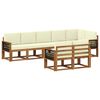 vidaXL Ensemble de canap&eacute;s d'ext&eacute;rieur 8 pc Naturel et Cr&egrave;me Polyester