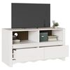 vidaXL Meuble TV Drammen Blanc 99 x 43 x 55 cm Bois de pin massif