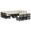 vidaXL Ensemble de canap&eacute; de jardin 14 pcs Noir polyrotin