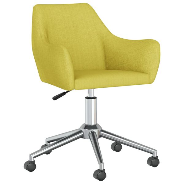 vidaXL Chaises pivotantes &agrave; manger lot de 6 vert tissu