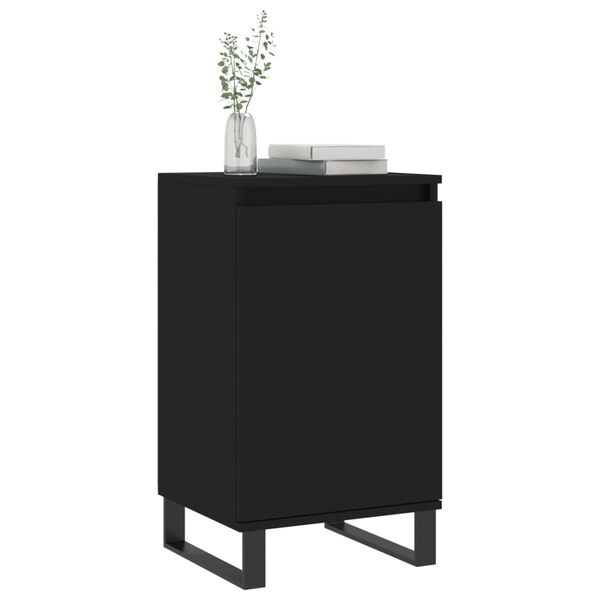 vidaXL Buffets 2 pcs noir 40x35x70 cm bois d&rsquo;ing&eacute;nierie