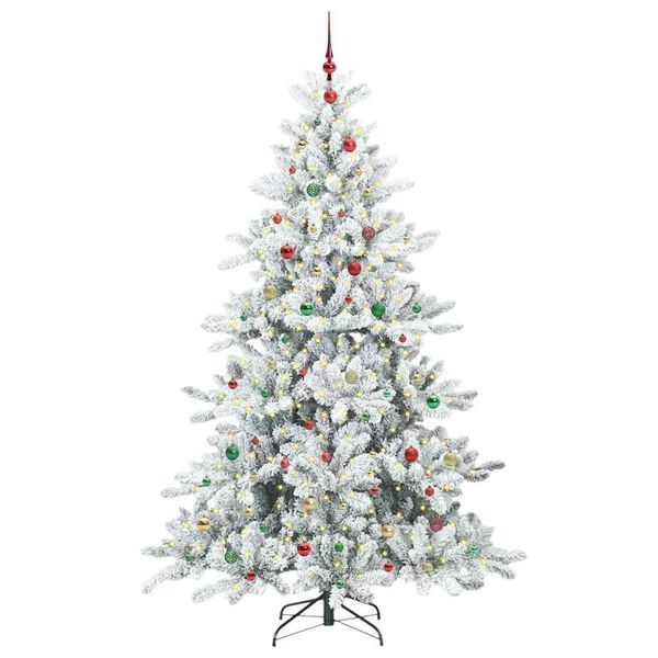 vidaXL Sapin de No&euml;l Artificiel &agrave; Branches Articul&eacute;es Blanc 240 cm PVC