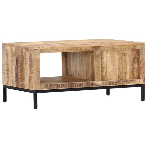 vidaXL Table basse 88x50x42 cm Bois de manguier massif