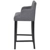 vidaXL Tabourets de bar lot de 2 gris fonc&eacute; tissu