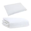 vidaXL Duvet d'été simple avec oreiller 2 pcs Blanc Plume de canard