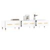vidaXL Meuble TV blanc 150x36x30 cm bois d'ing&eacute;nierie
