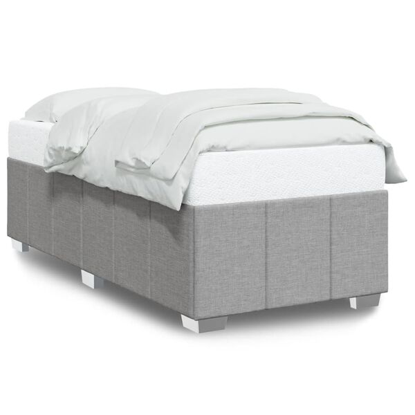 vidaXL Cadre de lit sans matelas gris clair 90x190 cm tissu