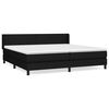 vidaXL Sommier &agrave; lattes de lit avec matelas Noir 200x200 cm Tissu