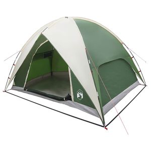 vidaXL Tente de camping avec un abri imperm&eacute;able 4 personne Vert