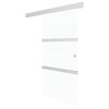 vidaXL Porte coulissante Verre ESG et aluminium 90x205 cm Argent&eacute;