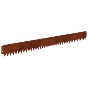 vidaXL Bordure de Pelouse 30 pc 103 x 10 cm Acier Rouill&eacute;