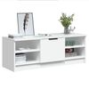 vidaXL Meuble TV Blanc 102x35,5x36,5 cm Bois d'ing&eacute;nierie