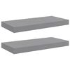 vidaXL &Eacute;tag&egrave;res murales flottantes 2 pcs gris 50x23x3,8 cm MDF