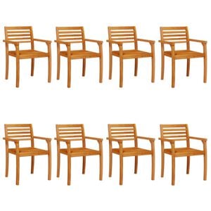 vidaXL Chaises de jardin lot de 8 59x55x85 bois massif d'acacia