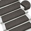 vidaXL Tapis d'escalier autocollants 30 pcs 65x21x4 cm anthracite