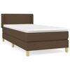 vidaXL Sommier &agrave; lattes de lit avec matelas Marron fonc&eacute; 90x190 cm