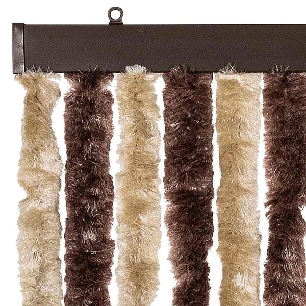 vidaXL Moustiquaire Beige et marron clair 56x200 cm Chenille