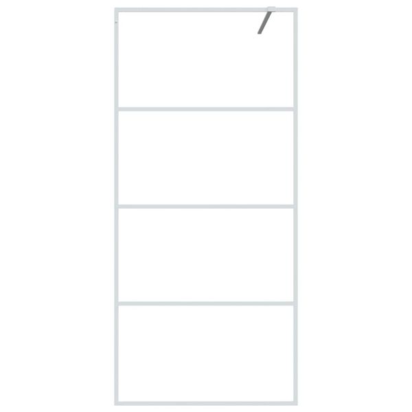 vidaXL Paroi de douche Blanc 90x195 cm Verre ESG transparent