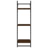 vidaXL Ensemble d'&eacute;tag&egrave;res murales avec barres 6 pcs ch&ecirc;ne marron
