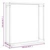 vidaXL Portant de bois de chauffage Noir mat 110x28x116 cm Acier