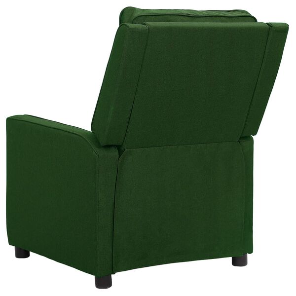 vidaXL Fauteuil de massage Vert fonc&eacute; Tissu