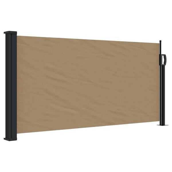 vidaXL Auvent lat&eacute;ral r&eacute;tractable taupe 100x500 cm