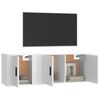 vidaXL Ensemble de meubles TV 2 pcs Blanc Bois d'ing&eacute;nierie