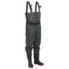 vidaXL Cuissardes avec bottes et ceinture vert fonc&eacute; taille 38