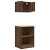 vidaXL Armoires de garage 2 pcs ch&ecirc;ne marron bois d'ing&eacute;nierie