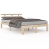 vidaXL Cadre de lit sans matelas bois massif 150x200 cm