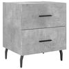 vidaXL Table de chevet gris b&eacute;ton 40x35x47,5 cm bois d&rsquo;ing&eacute;nierie