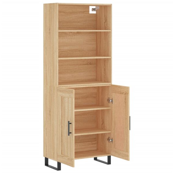 vidaXL Buffet haut Ch&ecirc;ne sonoma 69,5x34x180 cm Bois d'ing&eacute;nierie