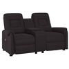 vidaXL Fauteuil de massage inclinable et porte-gobelet 2 places noir