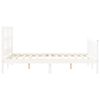 vidaXL Cadre de lit sans matelas blanc bois de pin massif