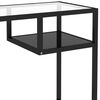 vidaXL Bureau d'ordinateur Noir 100x36x74 cm Verre