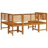 vidaXL Ensemble de banc de jardin 3 pcs Marron Bois d'Acacia Massif