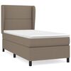 vidaXL Sommier &agrave; lattes de lit avec matelas Taupe 100x200 cm Tissu