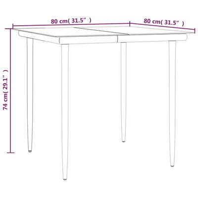 vidaXL Ensemble à manger de jardin coussins 5 pcs noir et gris