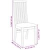vidaXL Chaises à manger coussins 2 pcs blanc bois massif caoutchouc