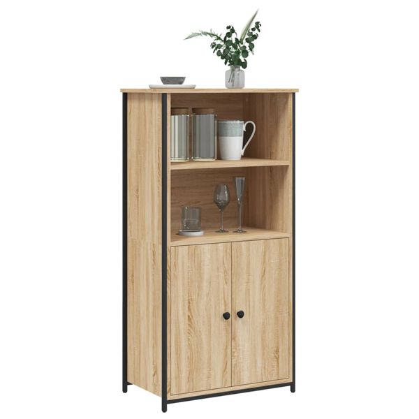 vidaXL Buffet haut ch&ecirc;ne sonoma 62x36x121,5 cm bois d'ing&eacute;nierie