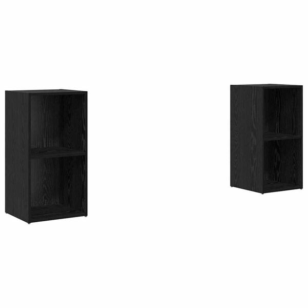 vidaXL Ensemble meuble TV 2 pcs Chêne noir 72 x 35 x 36,5 cm