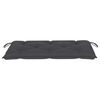 vidaXL Banc de jardin et coussin anthracite 112 cm Bois de teck massif