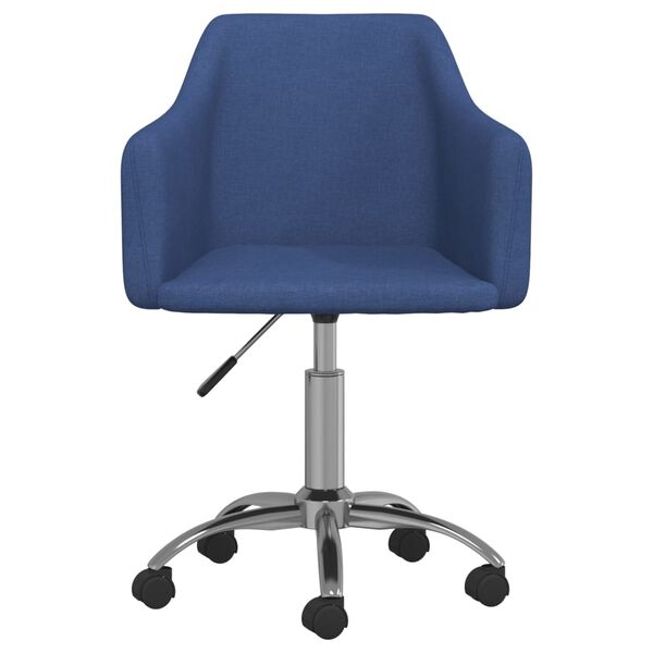 vidaXL Chaises pivotantes &agrave; manger lot de 4 bleu tissu