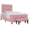 vidaXL Lit &agrave; ressorts avec t&ecirc;te de lit Rose 200 x 120 cm Velours