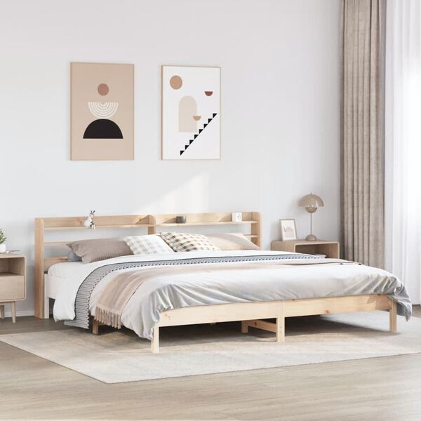 vidaXL Cadre de lit sans matelas 200x200 cm bois massif de pin