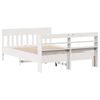 vidaXL Cadre de lit sans matelas blanc 120x190 cm bois de pin massif