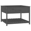 vidaXL Jardini&egrave;re et &eacute;tag&egrave;re Gris 111,5x111,5x81 cm Bois massif de pin